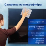 Чистящий набор для экранов всех типов и оптики BRAUBERG, комплект салфетка и спрей, 200 мл