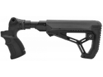 Телескопический приклад GL-CORE с амортизатором AGM 500 FK SB на Mossberg 500/590, Maverick 88, черный, FAB-Defense, Fab Defense
