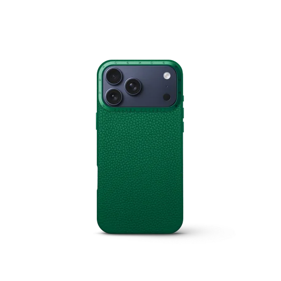 Чехол для iPhone 17 - Зернистая кожа - зелёный