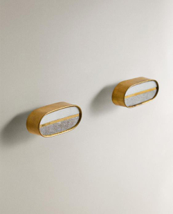ZARA HOME МЕБЕЛЬНАЯ РУЧКА ИЗ МРАМОРА КОНТРАСТНЫХ ЦВЕТОВ (НАБОР ИЗ 2 ШТ.)