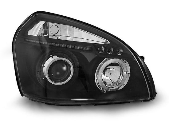 Передние фары Hyundai Tucson angel eyes black