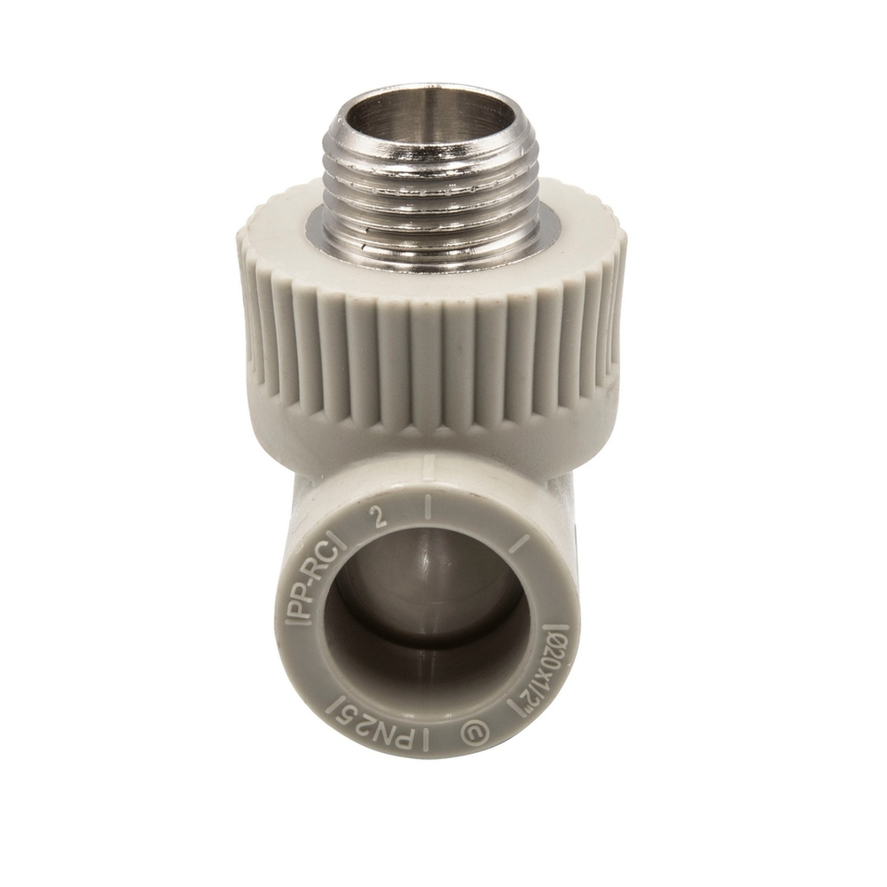 Уголок комб. нар 20х1/2'' EVER® СЕРЫЙ (Россия)