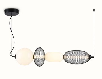 Подвесной светодиодный светильник 32W 3000K LH11010 BK/FR чёрный/белый матовый High Light Modern Ambrella