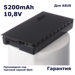 Аккумулятор iBatt 5200mAh для ноутбука Asus A32-F80, A32-F80A