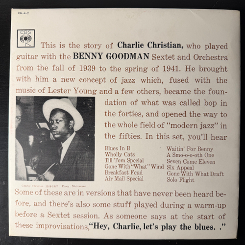 Charlie Christian – With The Benny Goodman Sextet And Orchestra (Япония 1966г.)