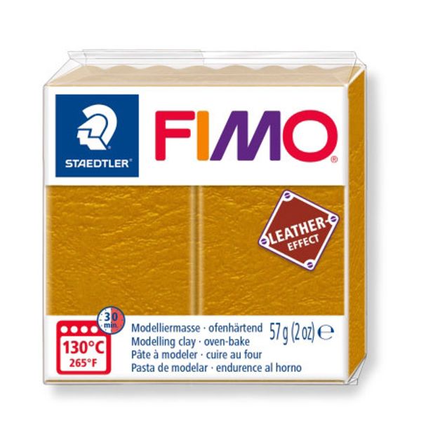 Полимерная глина Fimo Leather-Effect 57 г, 8010-179 охра
