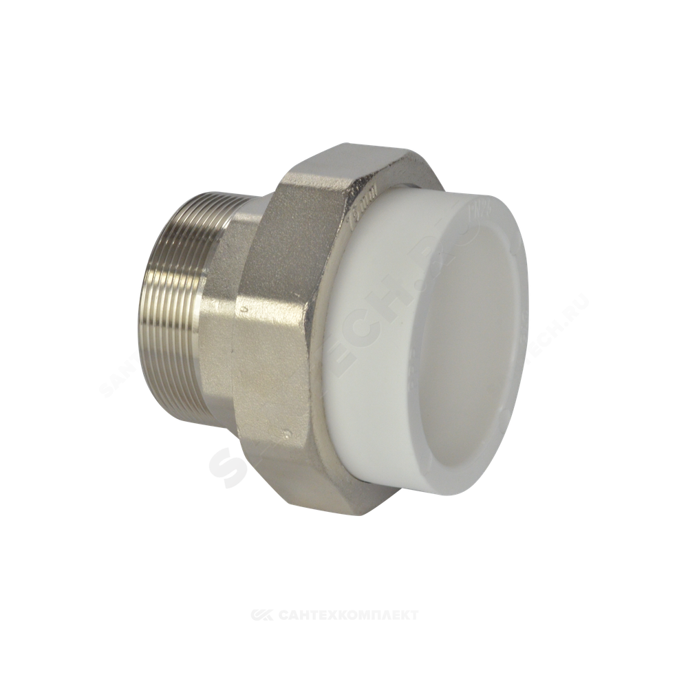 Муфта PP-R комбинированная разъемная белая Дн 75х2 1/2" НР VALFEX 11156212