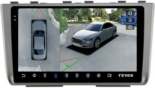 Магнитола для Hyundai Creta 2 2021-2022, Solaris HC 2024+ (рамка серая) - Teyes CC3-2K-360 монитор 10.36" 2K QLED на Android 10, Быстрая, CarPlay, 4G SIM-слот, 4 камеры в комплекте