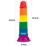 Радужный фаллоимитатор "7 Prider Dildo"