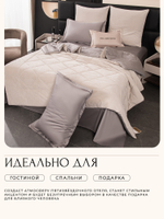 КПБ на резинке Сатин Velvet Premium с Одеялом VPR010, Евро, 4 наволочки, простынь 160*200*25