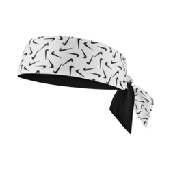 Nike Dri-Fit Head Tie 3.0 Reversible Printed Bandana - White, Black