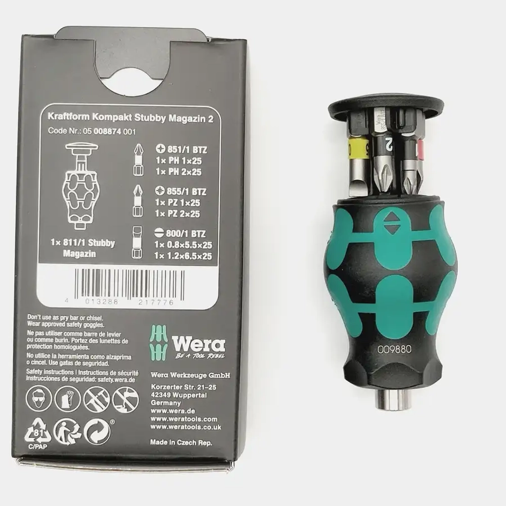 Отвёртка с набором бит Kraftform Kompakt Stubby WERA 05008886001