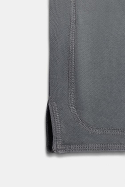 ZARA УКОРОЧЕННАЯ ФУТБОЛКА С ЭФФЕКТОМ ПОТЕРТОСТИ, СВИНЦОВЫЙ