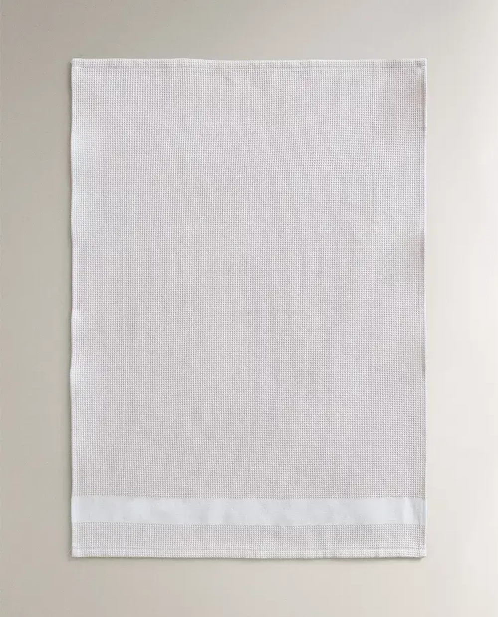 ZARA HOME ВАФЕЛЬНЫЕ КУХОННЫЕ ПОЛОТЕНЦА (НАБОР ИЗ 2 ШТ.), БЕЛЫЙ