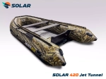 Лодка надувная моторная solar-420 jet tunnel