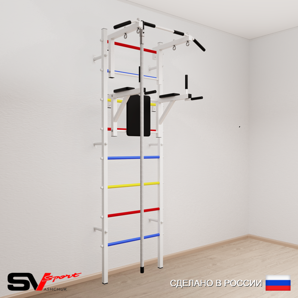 Шведская стенка Sv Sport 570 (Турник стандарт/Брусья/Канат)