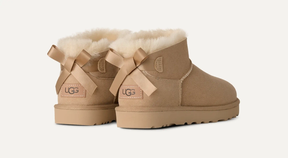 UGG Угги Ultra Mini Bailey Bow, песочный