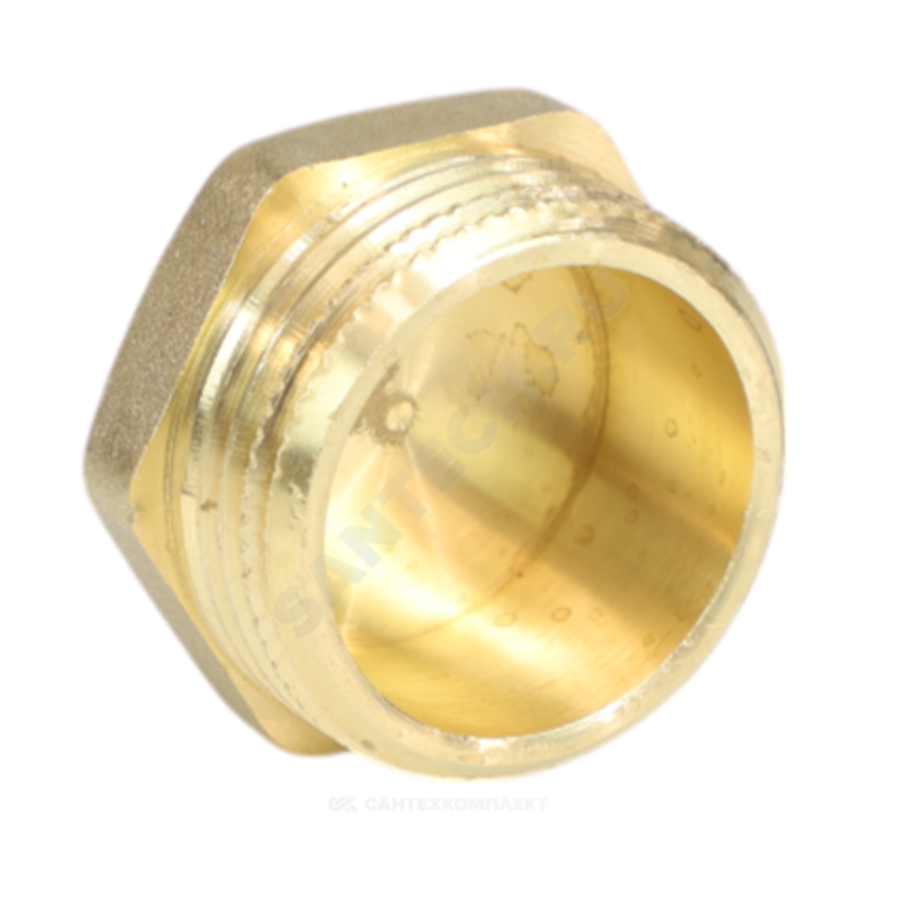 Заглушка латунь Ду 20 (3/4") НР LD LD.65.505.20