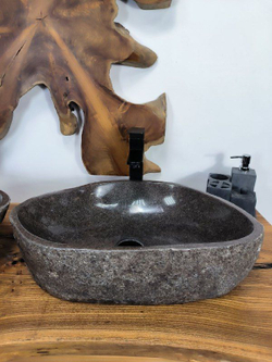 Раковина из речного камня ПАРА! RS-66693 55х36х15 из натурального камня