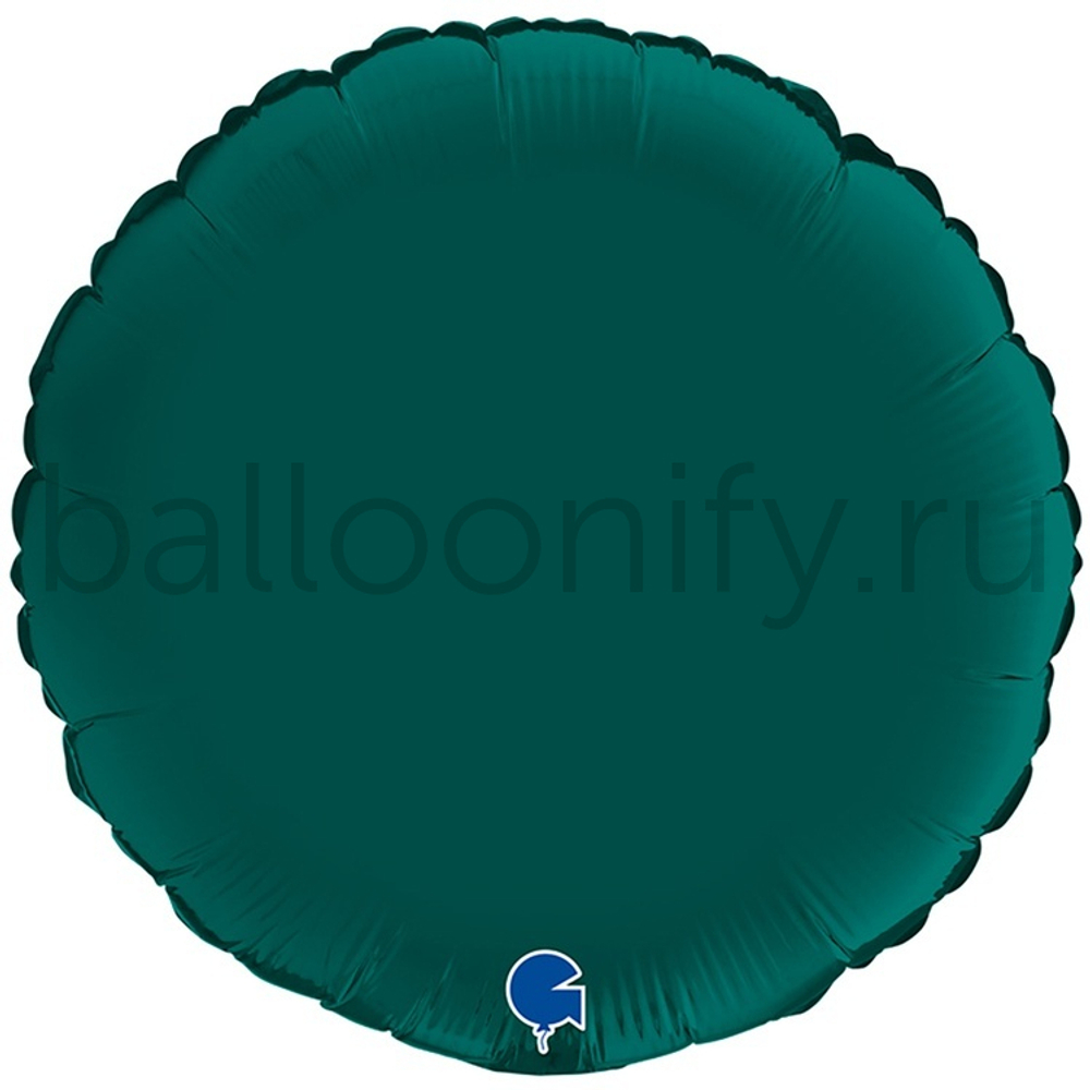 Фольгированная фигура, круг 18"/46СМ Сатин Emerald Green