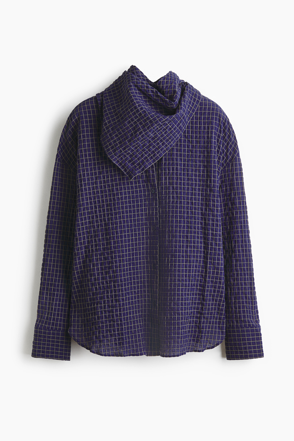 Рубашка с шалью из гофрированной ткани - H&M