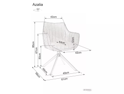 Стул SIGNAL AZALIA Brego 18 серый/черный, поворотный