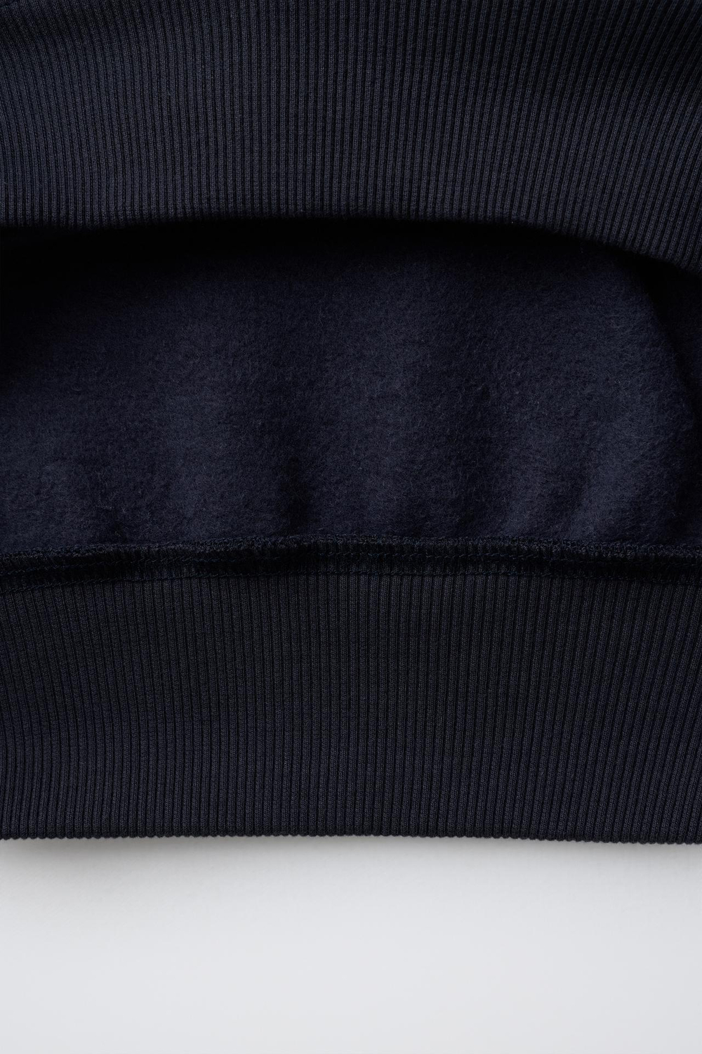 ZARA ТОЛСТОВКА С ВОРОТНИКОМ-СТОЙКОЙ, МОРСКОЙ СИНИЙ