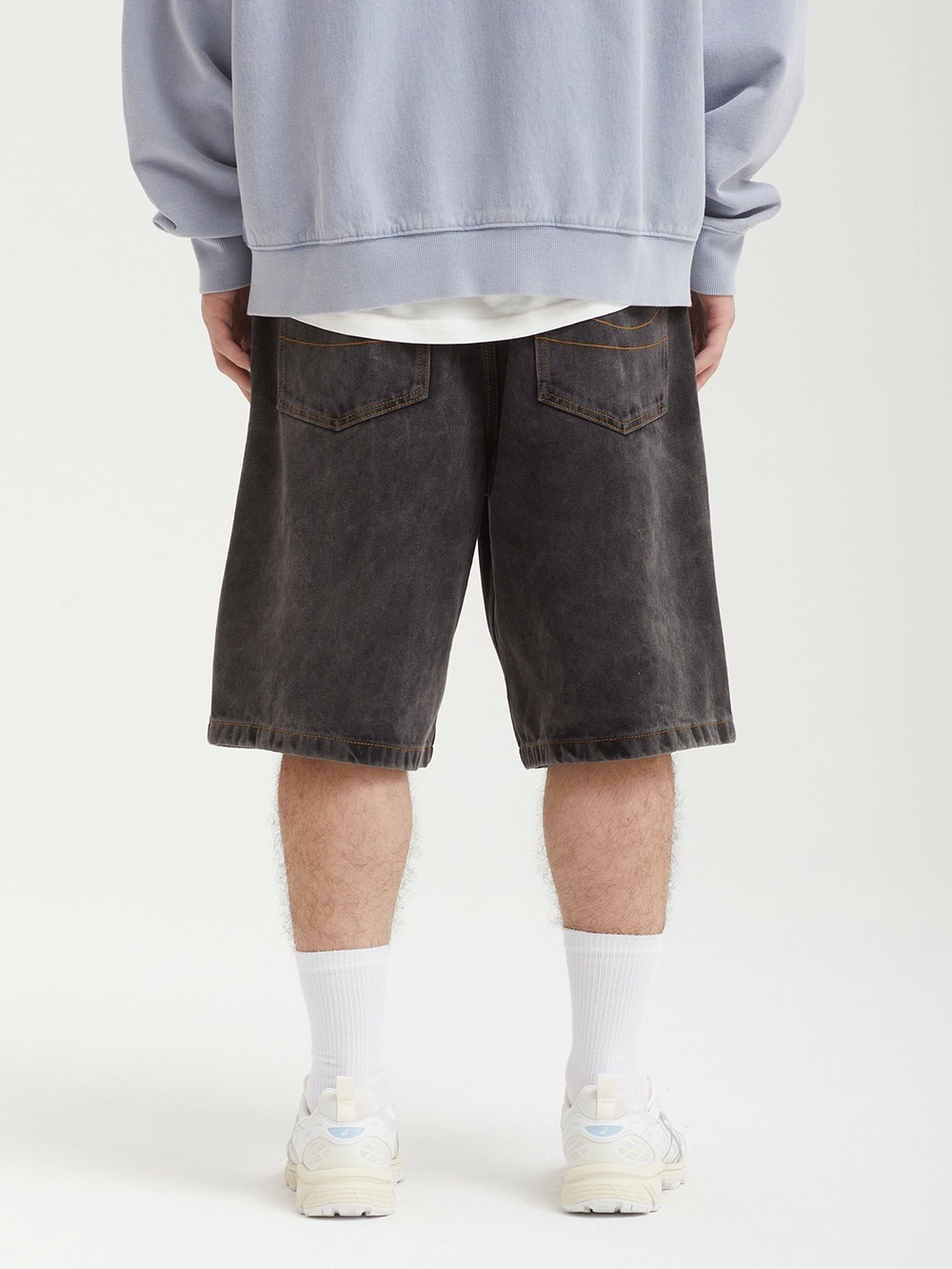 Шорты Октябрь Og Logo Baggy "Black Stone Washed"