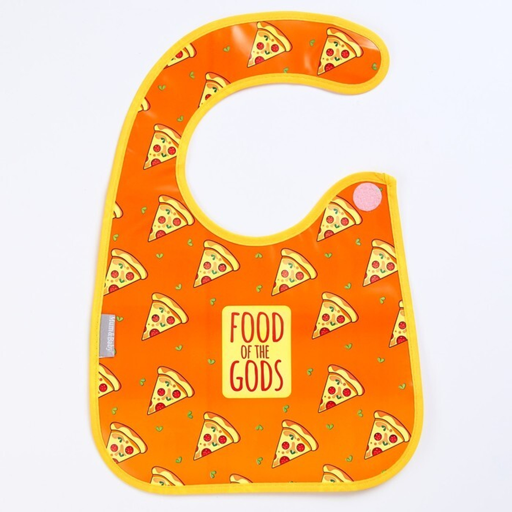 7127784 Нагрудник детский «Pizza», на липучке, с карманом