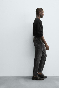 ZARA ДЖИНСЫ SLIM FIT БАЗОВЫЕ, СЕРЫЙ