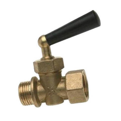 Кран запорный для манометра STOUT - 1/2" (НР/ВР, PN16, Tmax 50°C)