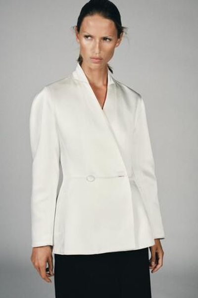 ДВУБОРТНЫЙ АТЛАСНЫЙ БЛЕЙЗЕР — ZARA