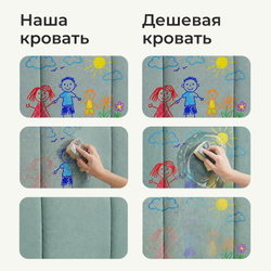 Кровать детская Полина с подсветкой с пультом управления