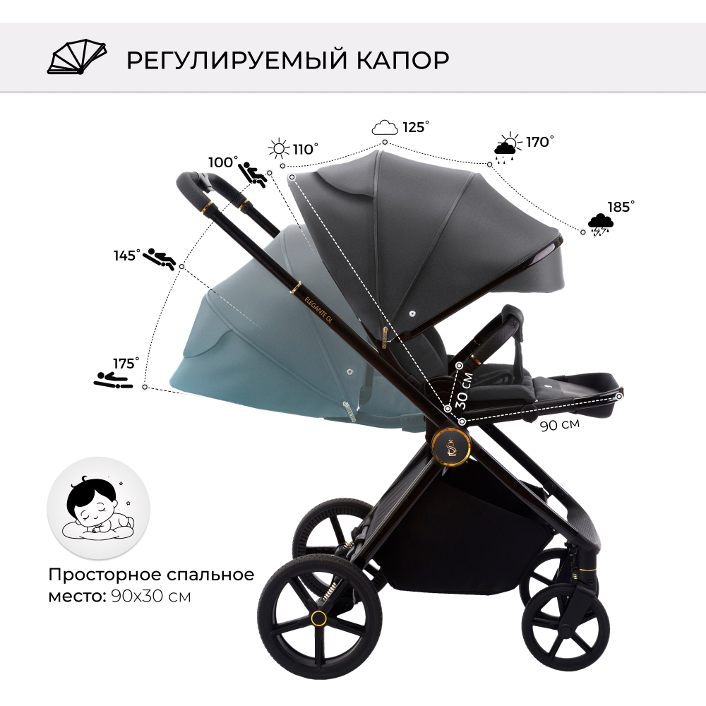 Коляска 2в1 SBL Elegante GL Grey