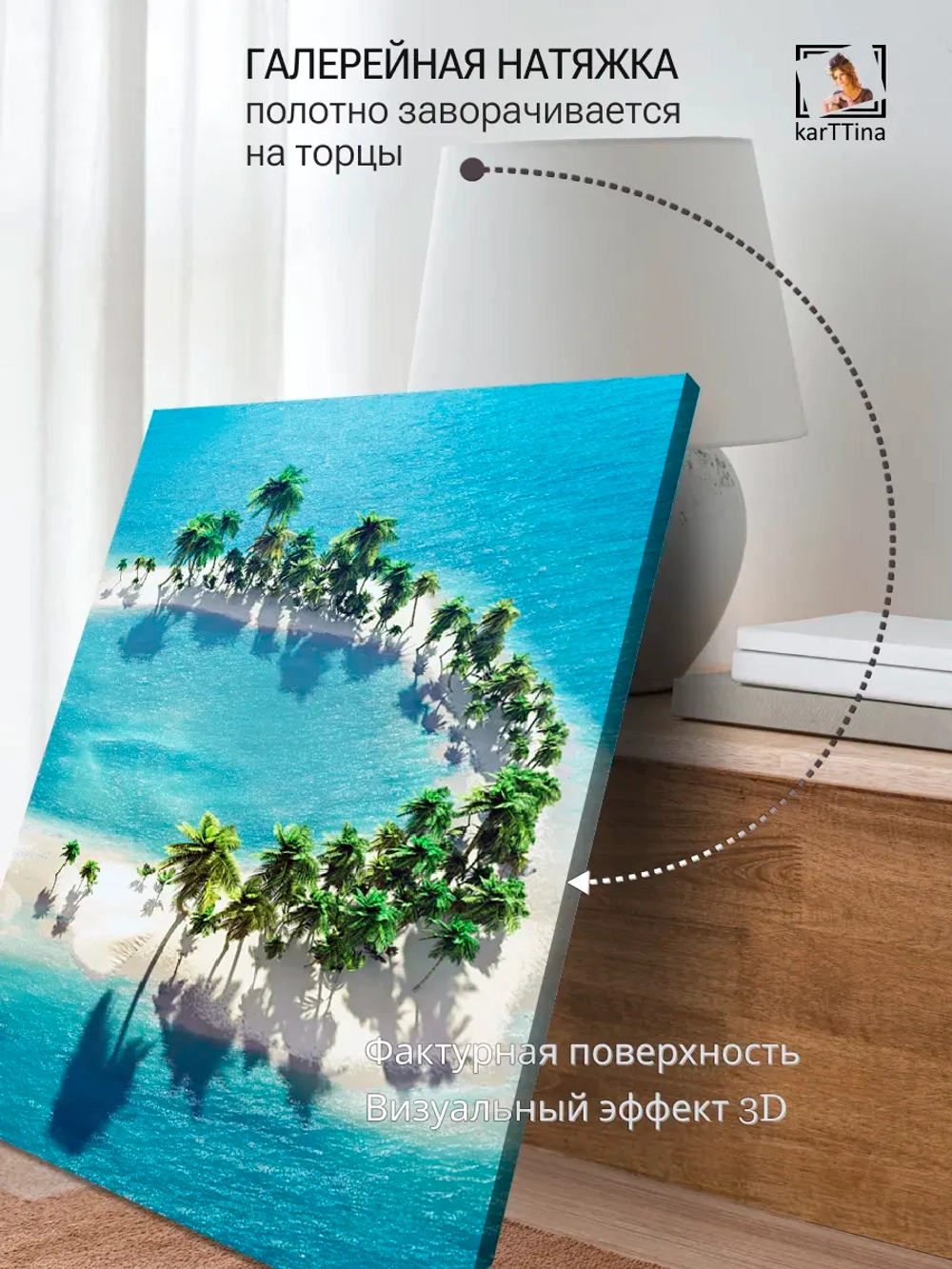 Картина "Атолл Расду", интерьерная 30х40см 1шт.
