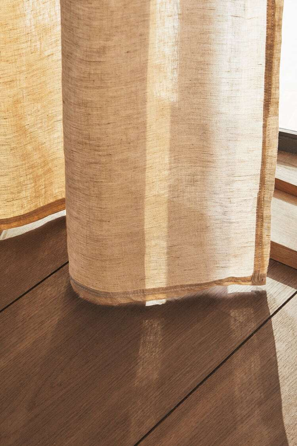 ZARA HOME XL ЛЬНЯНАЯ ЗАНАВЕСКА, СВЕТЛО-БЕЖЕВЫЙ