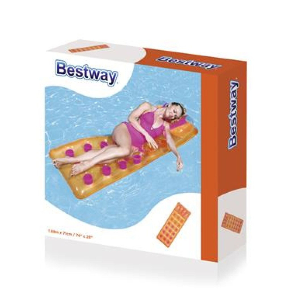 Матрас для плавания 188х71 см, Bestway, Beach Bed, 43015, в асс