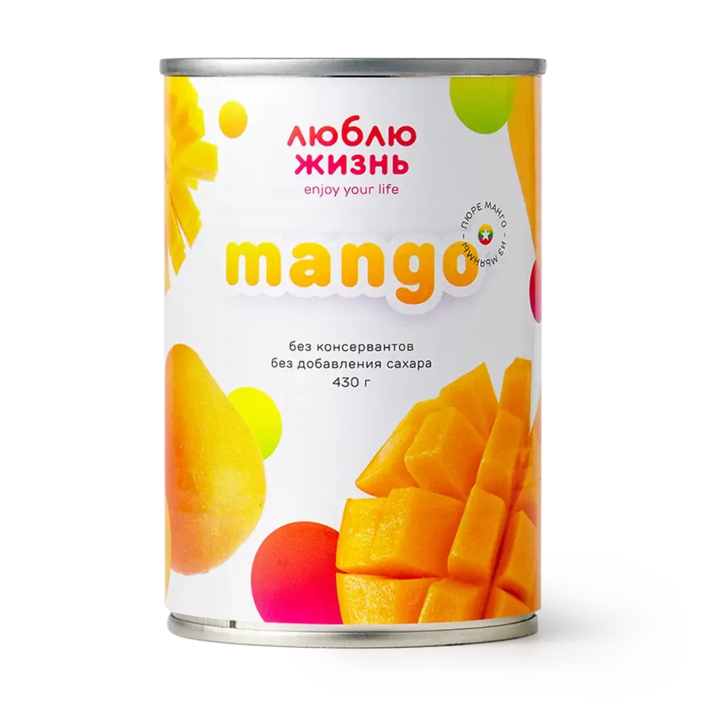 Пюре Манго из Мьянмы жб 430гр