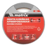 Лента армированная, влагостойкая, 48 мм х 25 м, серебристая Matrix — фото 3