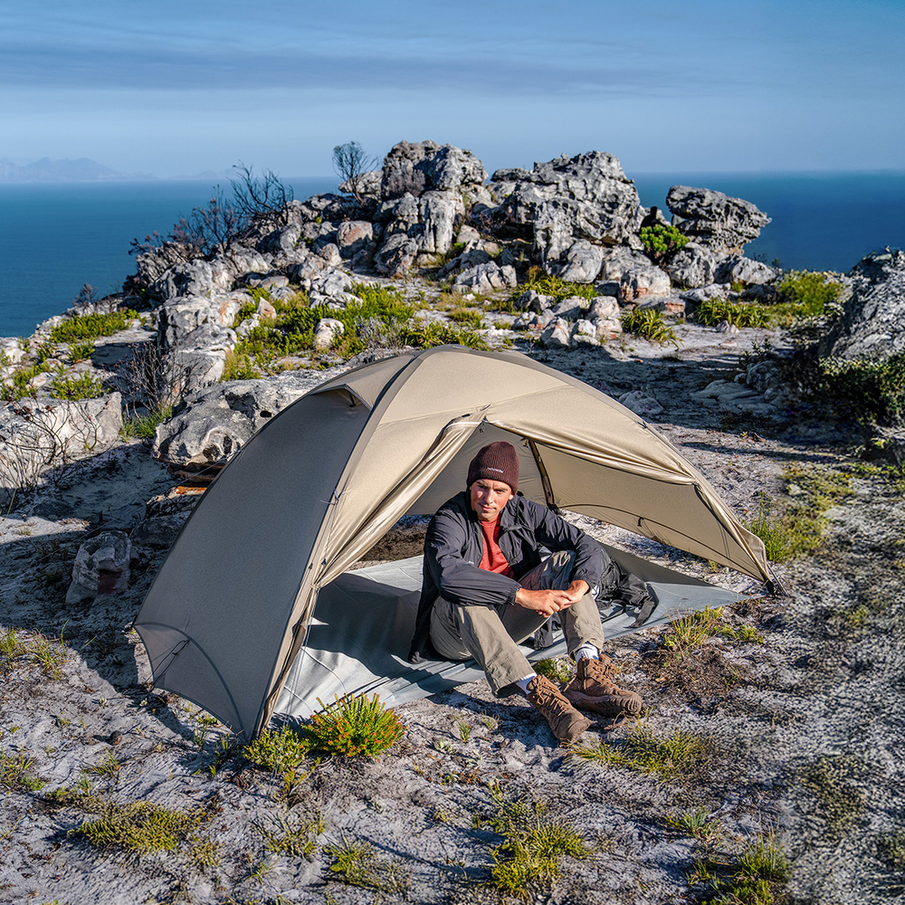 Палатка Naturehike Jiling PRO 1-местная, алюминиевый каркас, сверхлегкая, светло-коричневая