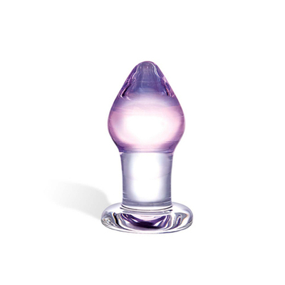 Классическая анальная пробка Amethyst Rain Small - 8 см. (Цвет: сиреневый)