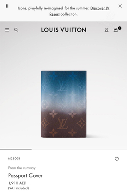 Обложка для паспорта Louis Vuitton