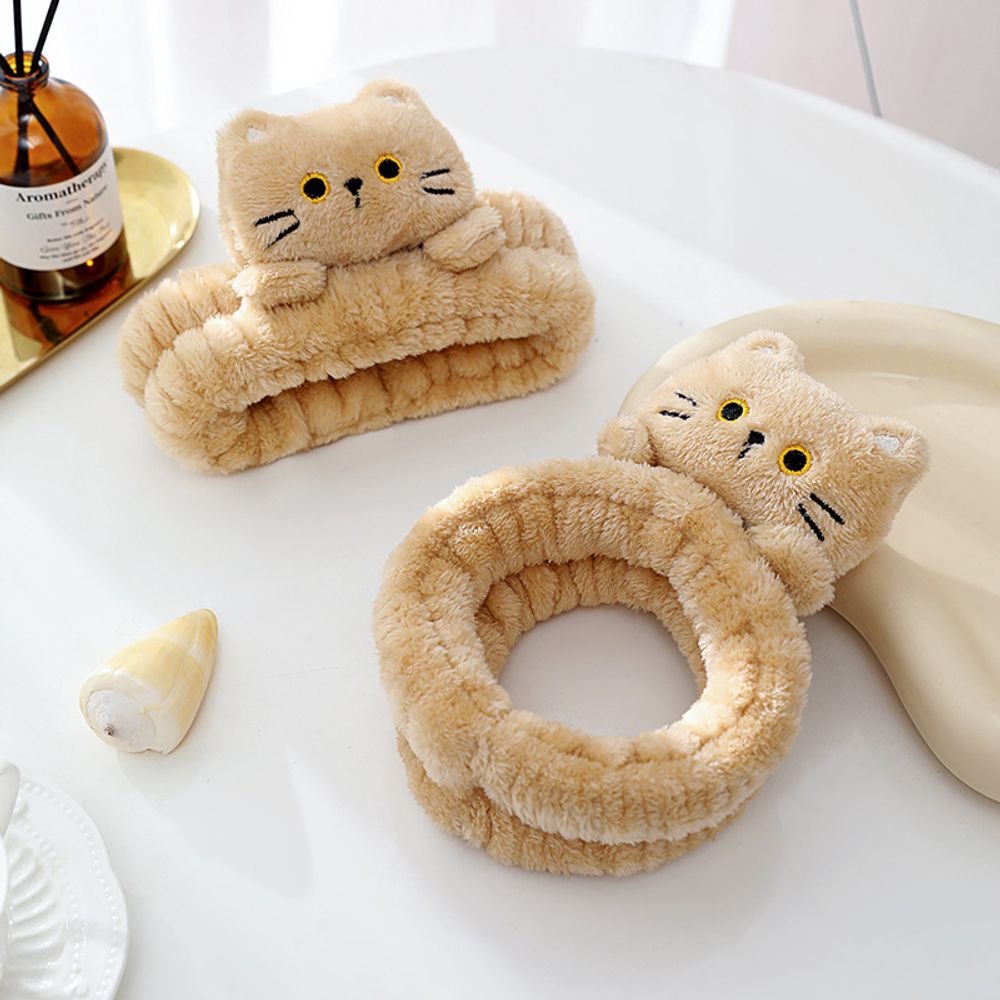 Повязка на голову "Sweet Cat", бежевый Повязка на голову "Sweet Cat", бежевый