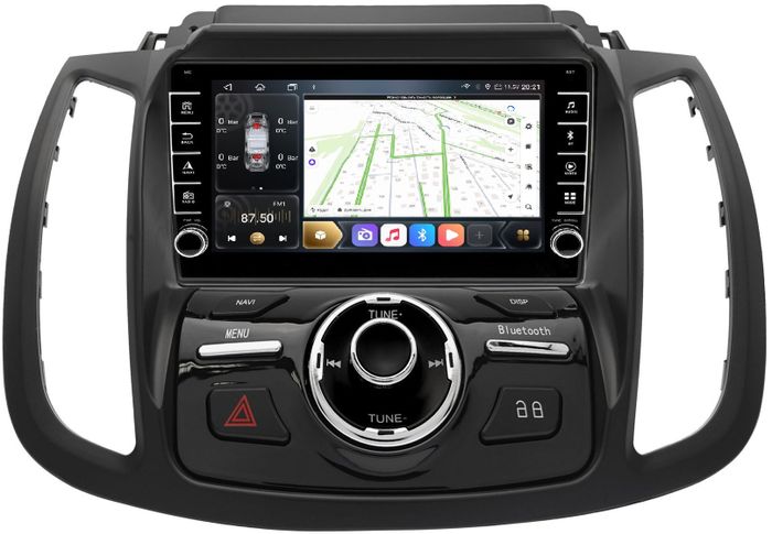 Магнитола для Ford Kuga 2 2012-2019 (для SYNC) - Kuberg SF-9203-4 (кнопки и крутилки), Android 12, Быстрая, CarPlay, 4G SIM-слот