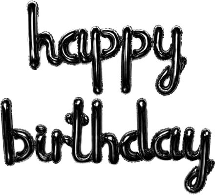 Набор мини-букв "Happy Birthday" черный