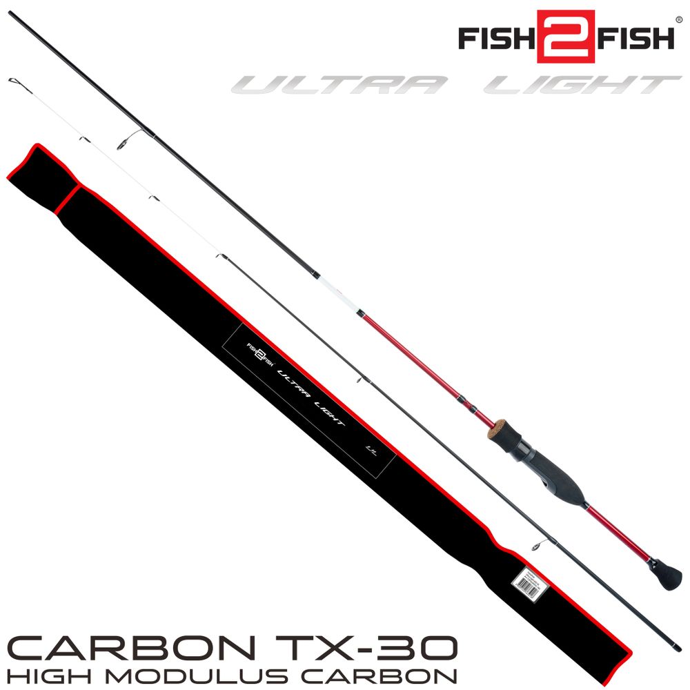 Спиннинг штекерный угольный 2 колена Fish2Fish Ultra Light