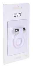 Эрекционное виброкольцо OVO B1 Vibrating Ring (Цвет: белый)
