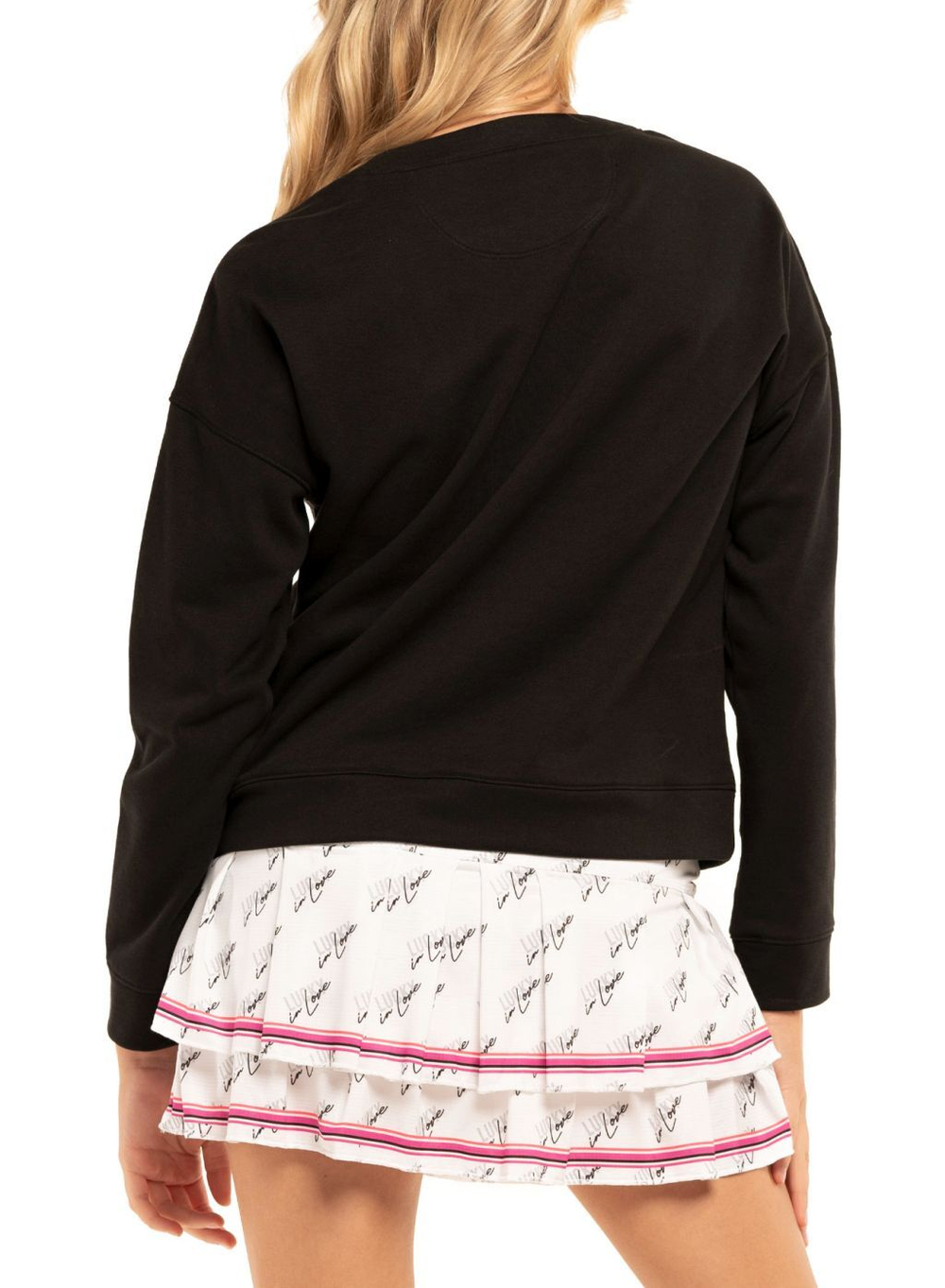 Женская теннисная куртка Lucky in Love Core Signature Lucky In Love Pullover - black
