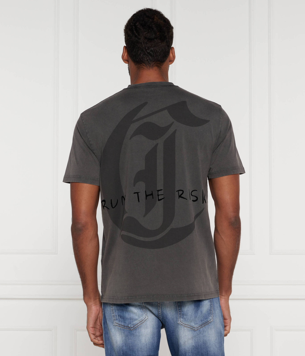 Футболка Run the risk Just Cavalli - графитовый(77OAHC03CJW61)