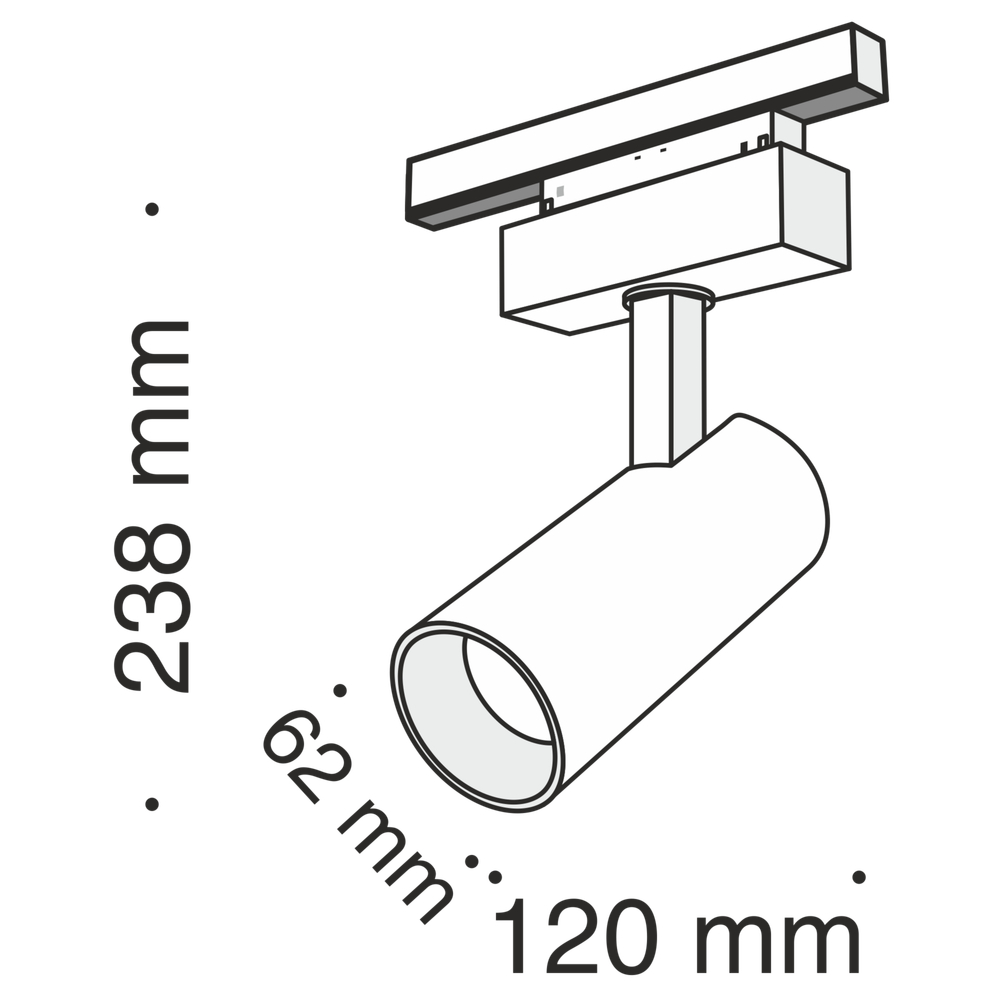 Трековый светильник Technical TR019-2-15W3K-B